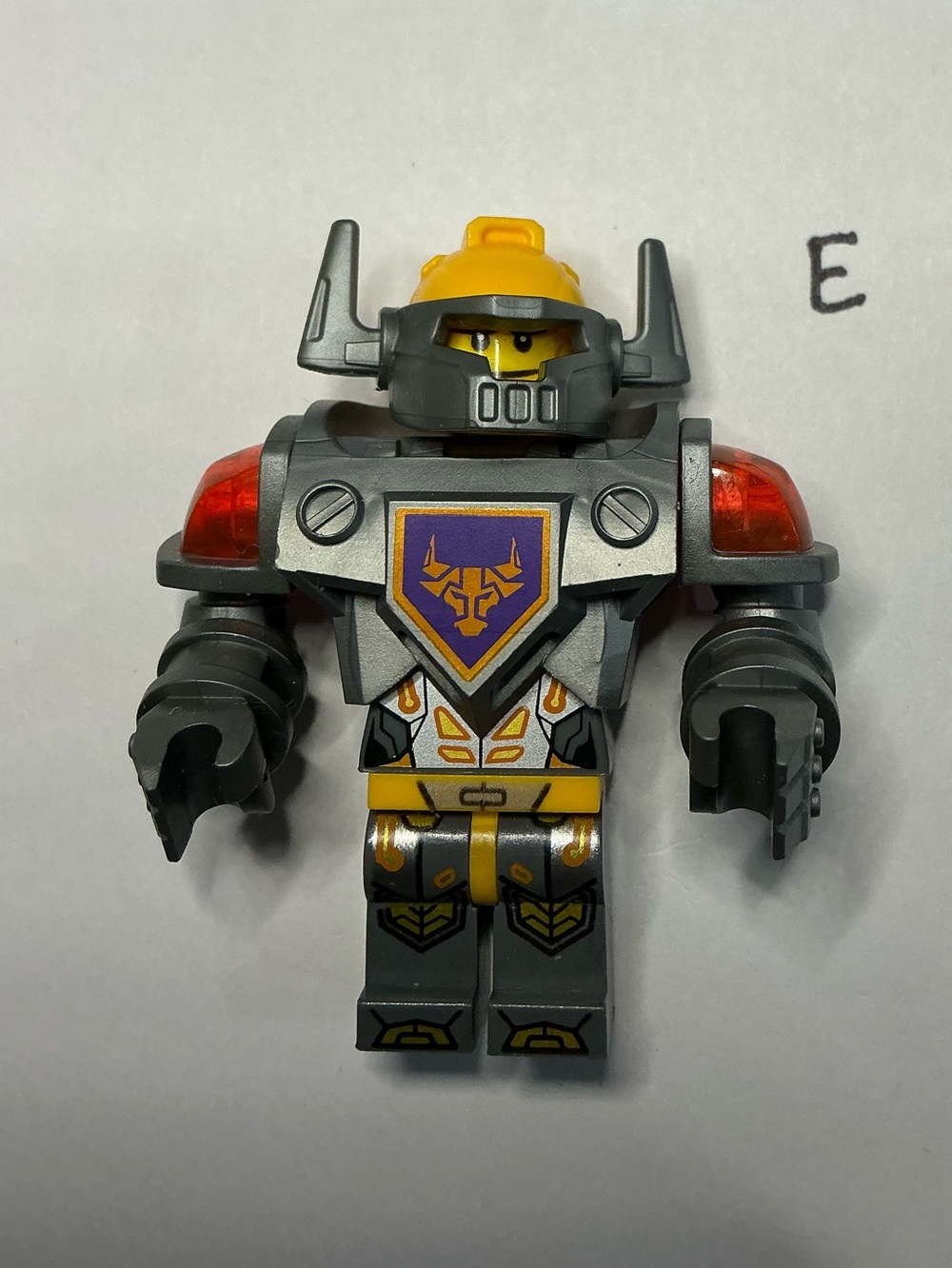 LEGO Nexo Knights character Axl inside a large mech armor
